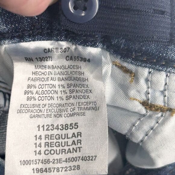 Wrangler Classic Bootcut Jeans Adjustable Waist Boys Size 14 Med Wash - Picture 15 of 16